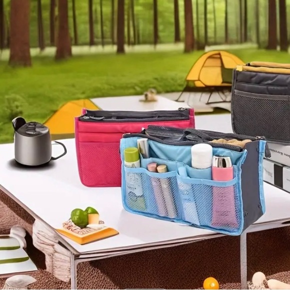 Bag Organizer Insert, Travel Storage, Makeup Multi Pocket Multifunction 🆕 - Picture 12 of 14